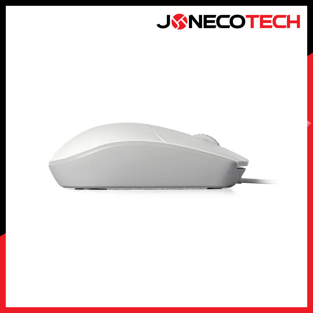 RAPOO N100 White- Wired Ambidextrous Mouse