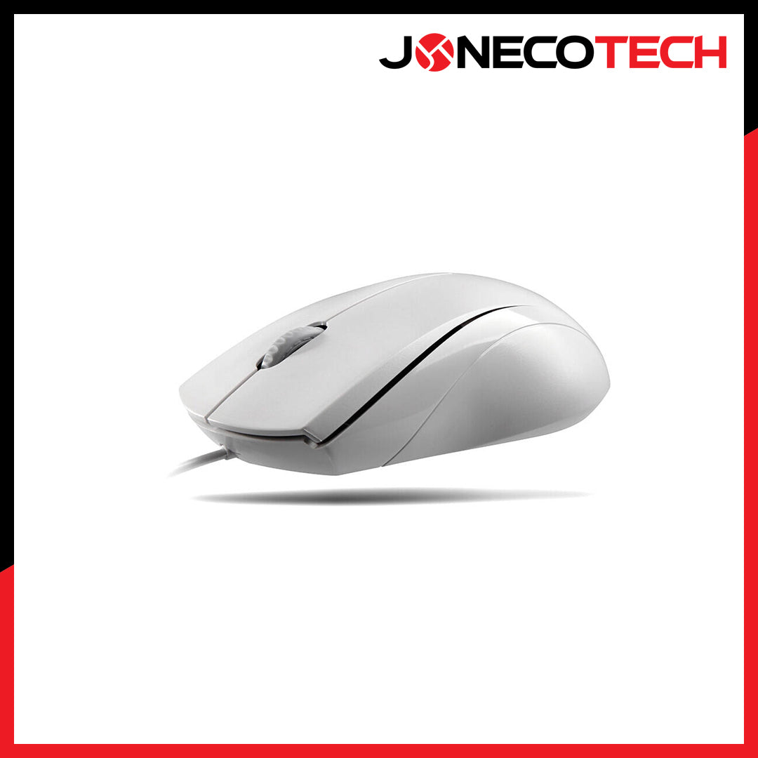 Rapoo N1200 White-Wired Optical Mouse