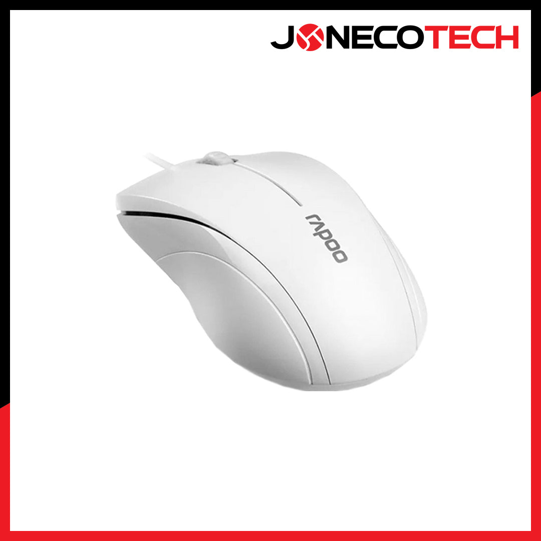 Rapoo N1200 White-Wired Optical Mouse